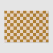 Brown and beige checkerboard pattern seidenpapier (Vorderseite)