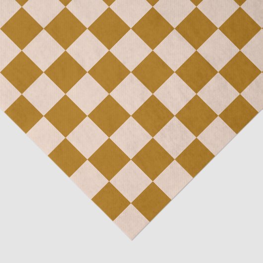 Brown and beige checkerboard pattern seidenpapier (Ausschnitt)