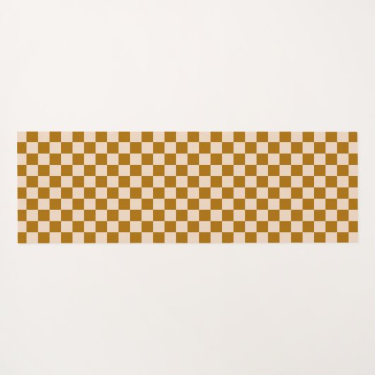 Brown and beige checkerboard pattern yogamatte (Rückseite (Horizontal))
