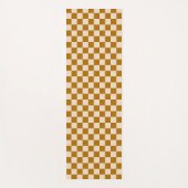 Brown and beige checkerboard pattern yogamatte (Vorderseite)