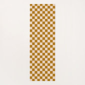 Brown and beige checkerboard pattern yogamatte (Rückseite)