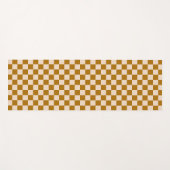 Brown and beige checkerboard pattern yogamatte (Vorderseite (Horizontal))