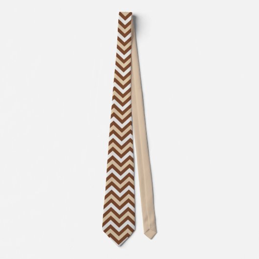 Brown and beige chevron krawatte (Vorderseite)