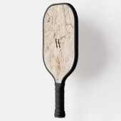 Brown and Beige Marble Pickleball Schläger (Links)