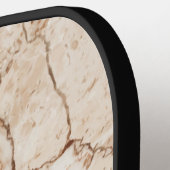 Brown and Beige Marble Pickleball Schläger (Linke Seite)