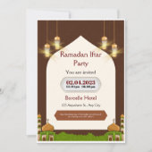 Brown and Beige Moderne Ramadan Grossveranstaltung Save The Date (Vorderseite)
