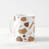 Brown and Beige Tan Terrazzo Kaffeetasse (Vorderseite Links)