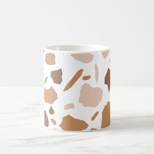 Brown and Beige Tan Terrazzo Kaffeetasse (Mittel)