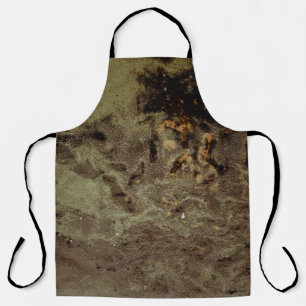 Brown and black abstract painting schürze