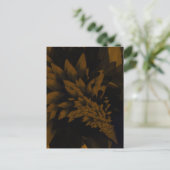 Brown and Black Bloom Postkarte (Stehend Vorderseite)