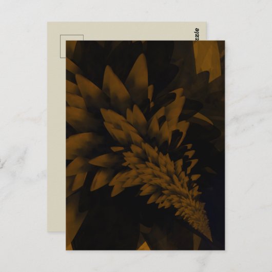Brown and Black Bloom Postkarte (Vorne/Hinten)