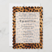 Brown and Black Cheetah Animal Einladung (Vorderseite)