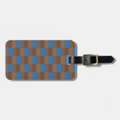 Brown and Blue Color Combination Gepäckanhänger (Vorderseite horizontal)