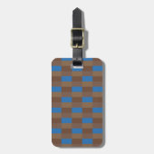 Brown and Blue Color Combination Gepäckanhänger (Vorderseite vertikal)