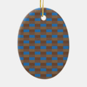 Brown and Blue Color Combination Keramik Ornament (Hinten)