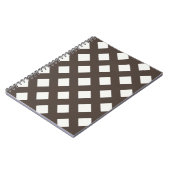 Brown and Cream Gingham Pattern Notizblock (Linke Seite)