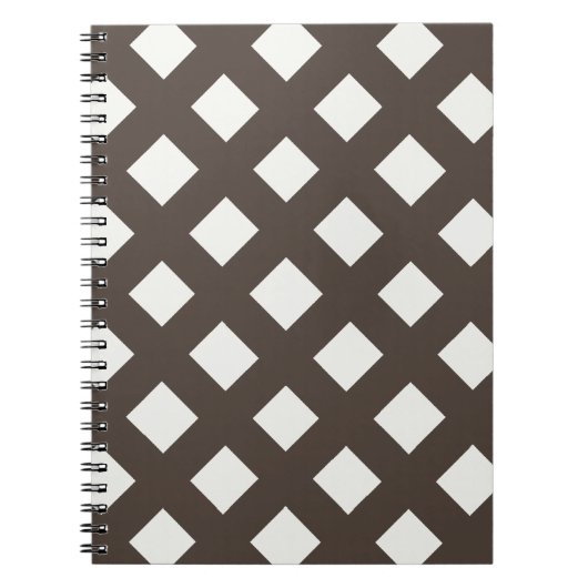 Brown and Cream Gingham Pattern Notizblock (Vorderseite)