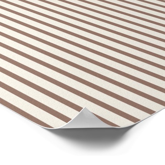 Brown And Cream Striped Poster (Ecke)