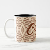 Brown and Creme Simple Coffee Break Tasse (Links)