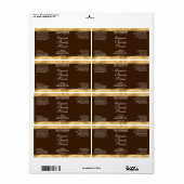 Brown and Gold Cosmetics Dropper Bottle Label (Vorne)