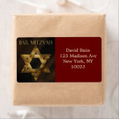 Brown and Gold Star von David Adressetiketten (Insitu)