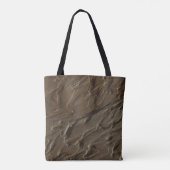 Brown and gray floral textile tasche (Rückseite)