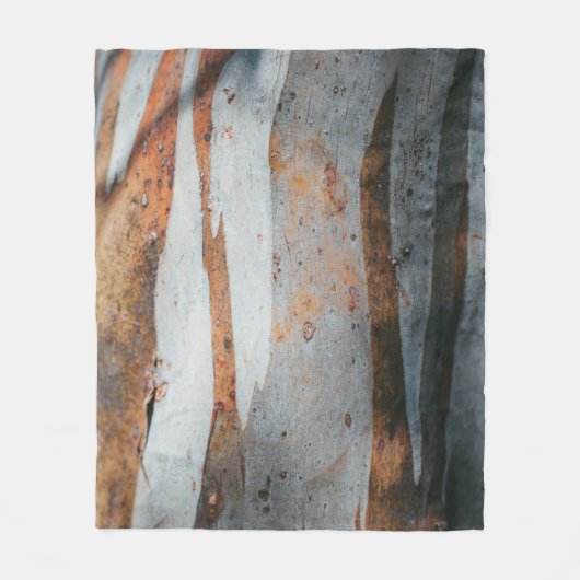 Brown and grey tree trunk fleecedecke (Vorderseite)