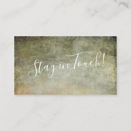 Brown and Mustard Textured Grunge "Wir haben uns b Begleitkarte (Rückseite)