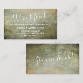 Brown and Mustard Textured Grunge "Wir haben uns b Begleitkarte (Vorne/Hinten)