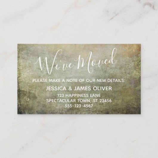 Brown and Mustard Textured Grunge "Wir haben uns b Begleitkarte (Vorderseite)