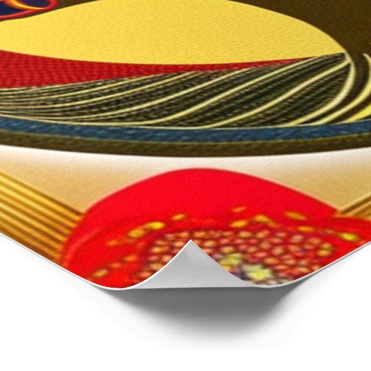 Brown and Navy Tree Poster (Ecke)