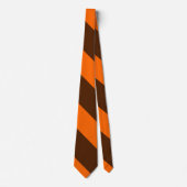 Brown and Orange Broad University Strip Krawatte (Vorderseite)