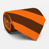 Brown and Orange University Stripe Tie Krawatte (Gerollt)