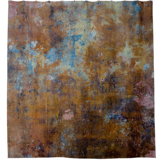 Brown and pink wooden surface duschvorhang (Vorderseite)