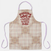 Brown and Purple Plaid Running on Cheer Christmas Schürze (Vorderseite)