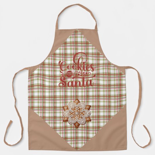Brown and Red Plaid Cookies for Santa Schürze (Vorderseite)