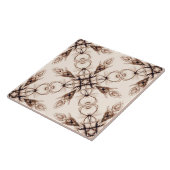 Brown and Sepia Woodland Fantasy Art Fliese (Seite)