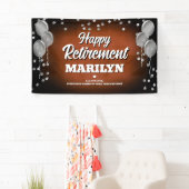 Brown and Silver Happy Retirement Banner (Insitu)