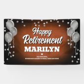 Brown and Silver Happy Retirement Banner (Horizontal)