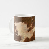 Brown and white floral textile kaffeetasse (Vorderseite Links)