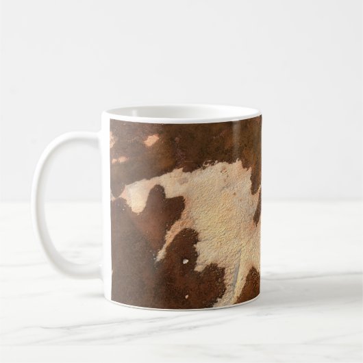 Brown and white floral textile kaffeetasse (Links)