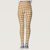 Brown and White Gingham Leggings (Vorderseite)