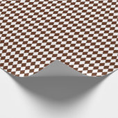 Brown and White Harlequin Wrapping Paper Geschenkpapier (Ecke)