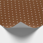 Brown and White Polka Dot Wrapping Paper Geschenkpapier (Ecke)
