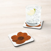 Brown Anemone Cork Untersetzer (Rechte Seite)