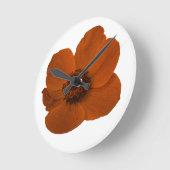Brown Anemone Wall Clock Runde Wanduhr (Winkel)
