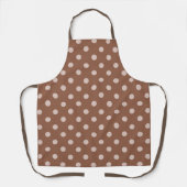 Brown apron with white polka dots schürze (Vorderseite)