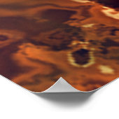 Brown Aqua Aquamarin Türkis Grüne Marbella Kunst Poster (Ecke)