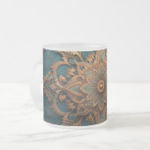 Brown-Aqua-Elegance Mattglastasse (Vorderseite Links)