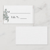 Brown Aquamarin Art Deco Posh Wedding Platzkarten (Vorne/Hinten)